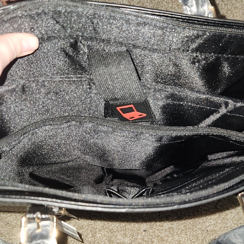 Black Crocodile Pattern Tote Bag - image 3